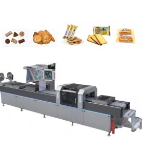 High-Speed Flow Wrapper for Biscuits with Tray